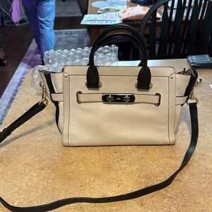 Coach Black and White Satchel